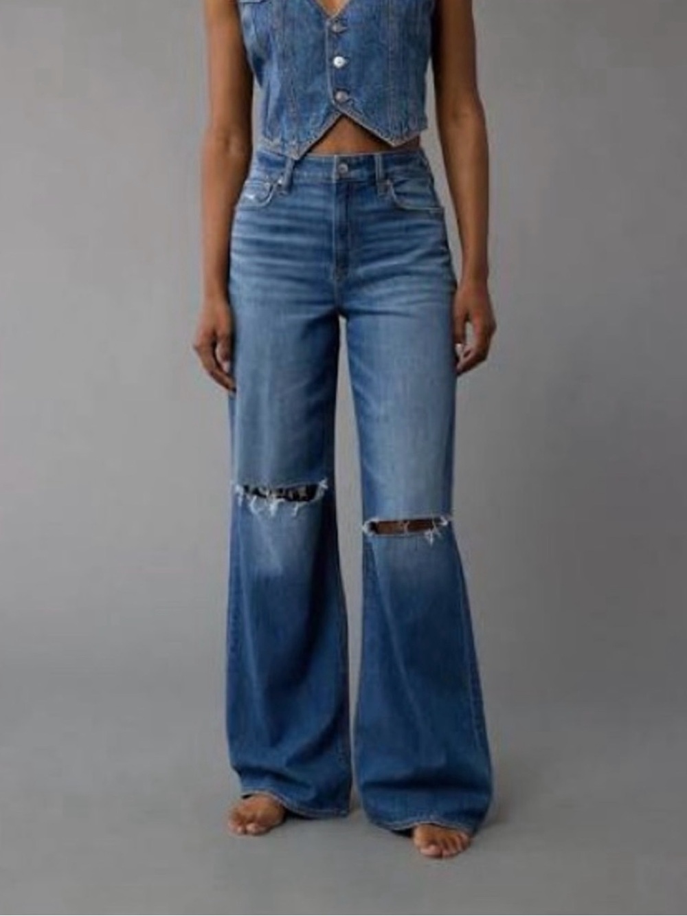 American Eagle Outfitters Super High Rise Wide-Leg Jeans